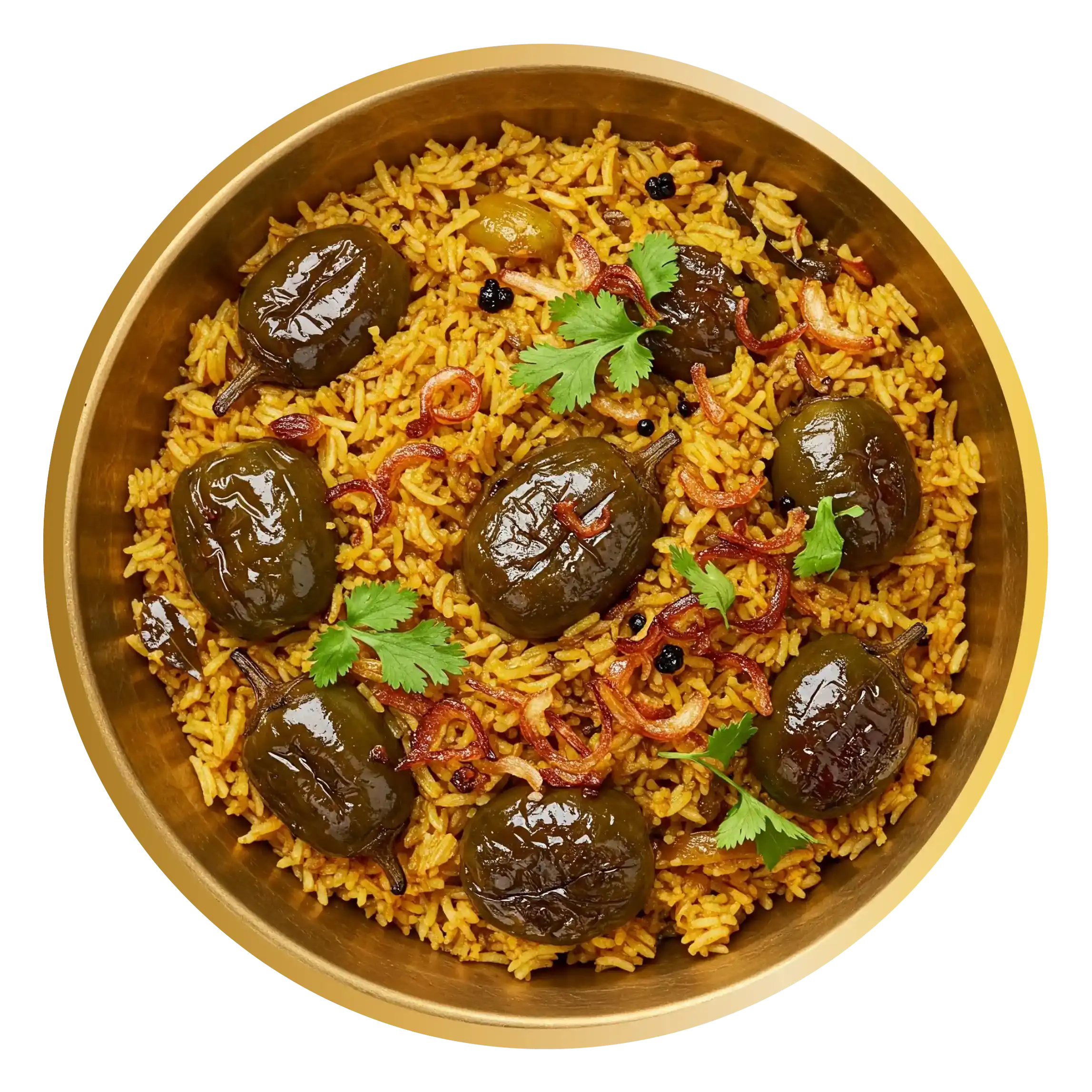 Guthi Vankaya Pulao at Athidi Indian